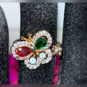 Multicolored Butterfly Ring NWOT Tory Burch dusty